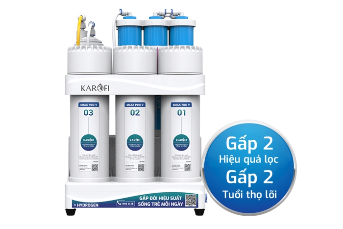 Máy lọc nước RO Karofi KAQ-U03 Pro 10 lõi